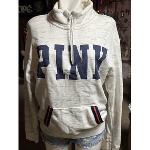 PINK Victoria’s Secret Oatmeal Half Zip Pull Over Sweatshirt Medium